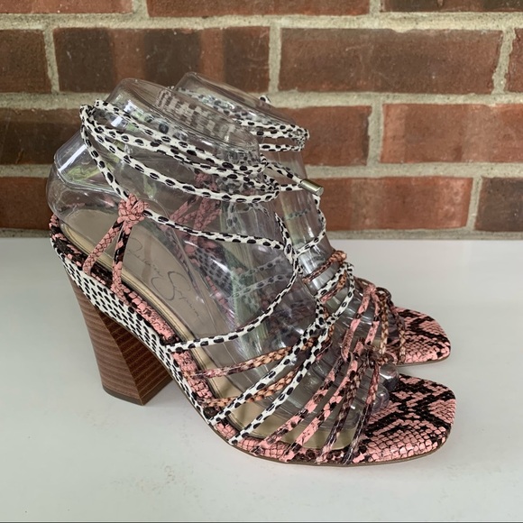 Jessica Simpson Women's Milaye Block Heel Sandals Mauve Combo Size US 8 M - Picture 1 of 8